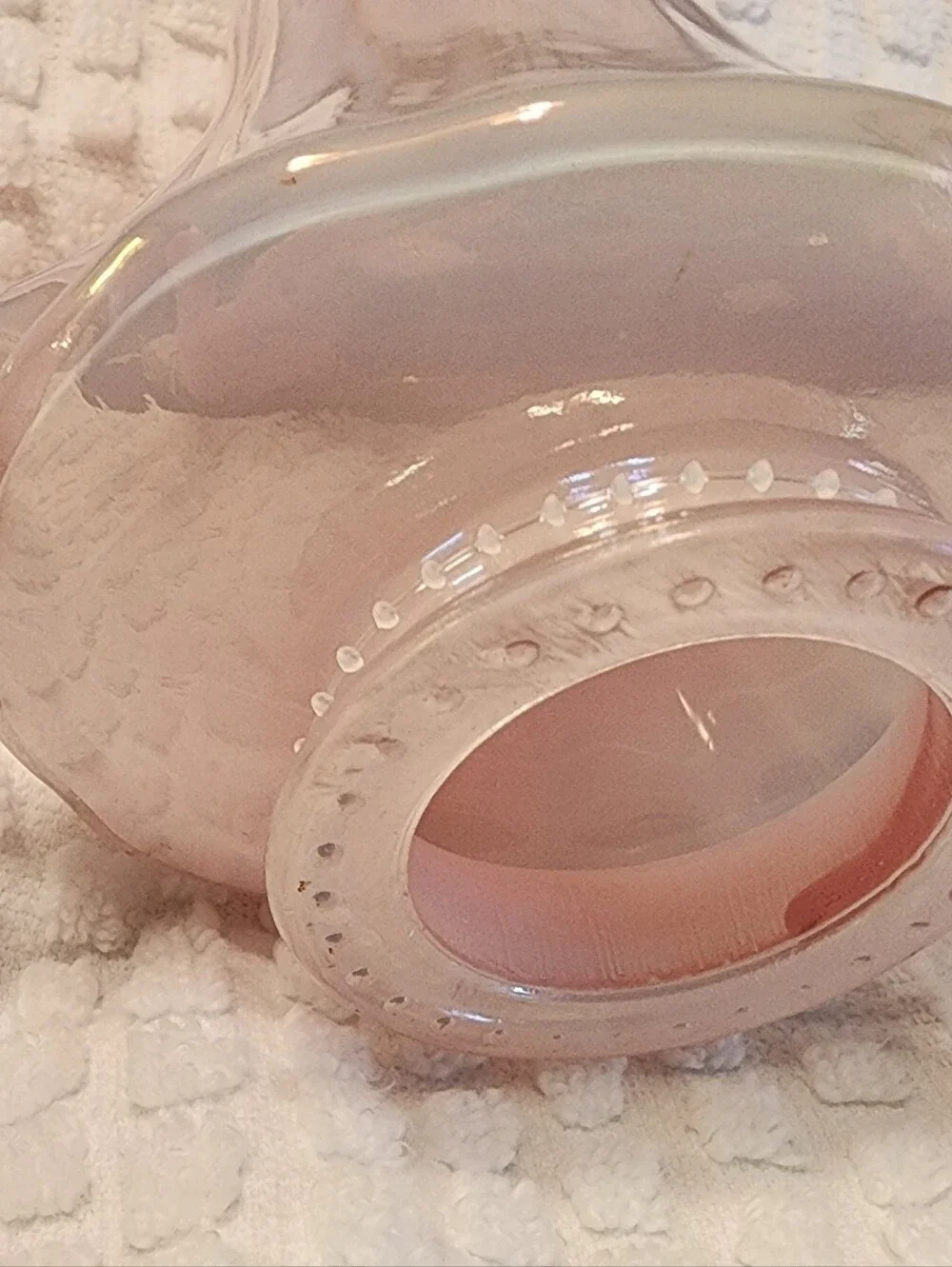 New, Set of 3 Ghost, Lite Pearl Pinkish Ceramic, Very Cute, Shimmery Iridescent